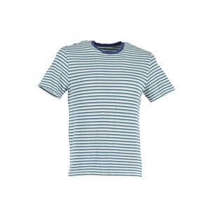 Mr P. Double-Faced Striped Crochet-Effect Jersey T-Shirt in Multicolor Cotton